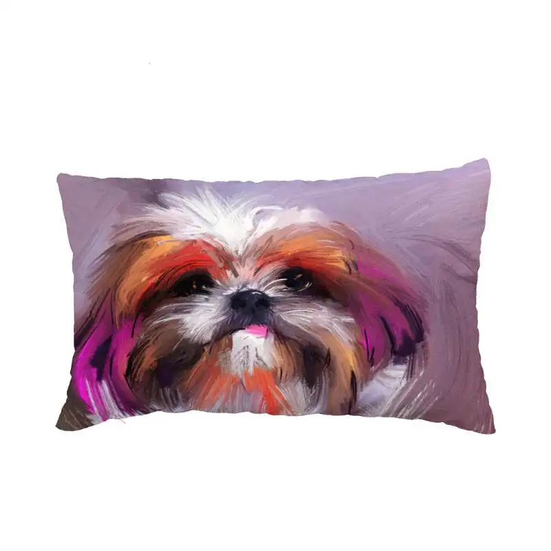 Удобный чехол для подушки с принтом собаки Shih Tzu I Love Dog наволочка пол 30*50 см квадратный декоративный диван в гостиной осенний лес