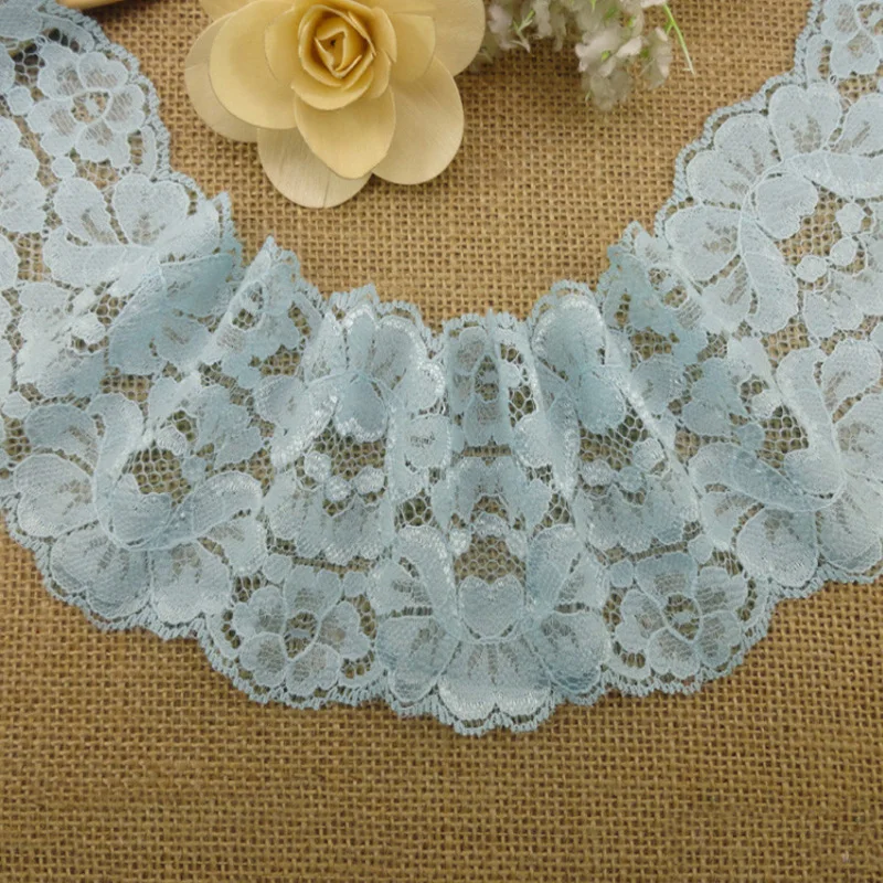 5 ярдов/партия тесемка шнурка полиэфира вышитая чистая кружевная отделка для