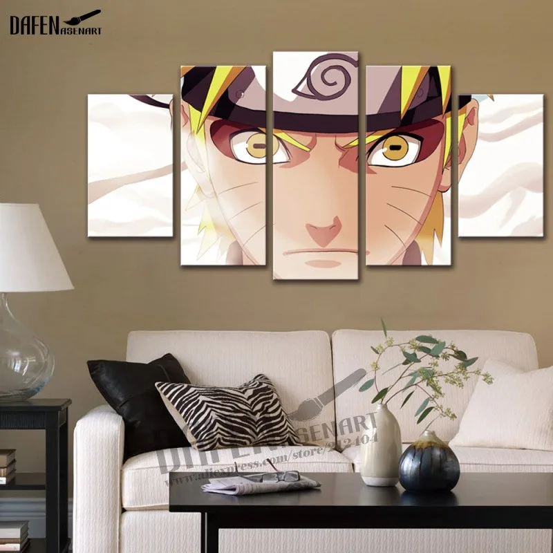 HD холст Картины 5 Панель в японском стиле «Hatsune постер Naruto Аватар Wall Art home Decor холст для живописи плакат и печатная графика