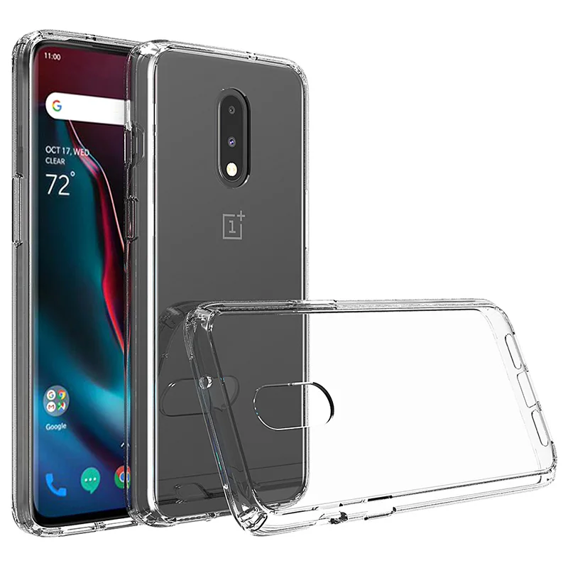 Clear Для OnePlus 6 Чехол 7 Pro 7T 6t 5T ударопрочный чехол для 7T Pro кристально прозрачный жесткий чехол для задней панели телефона 1+ 7 5t - Цвет: Clear