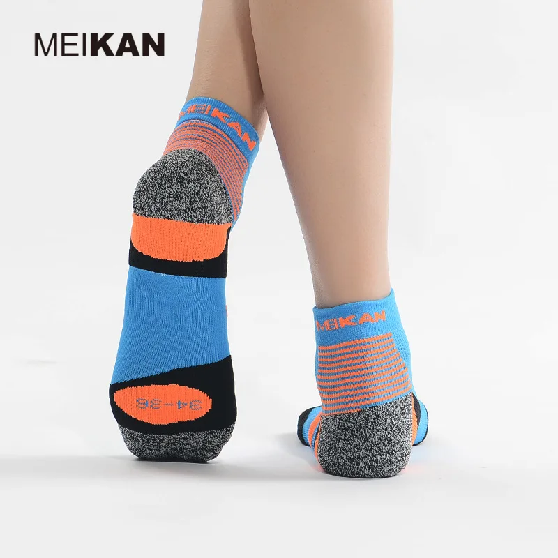MK5116 MEIKAN короткие сетчатые носки для бега махровая подошва демпфирование