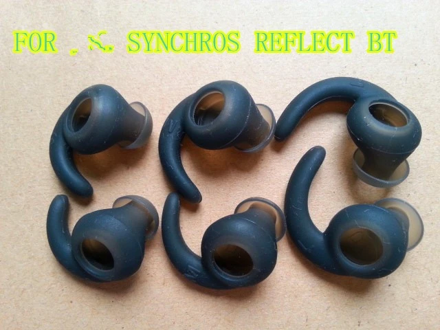 

1set 6pcs replacement silicone ear tips buds earbuds eartips For Synchros Reflect BT headset sport headphone earphone