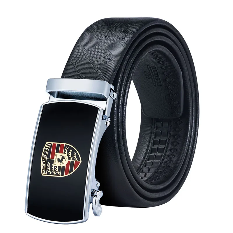 Hi-Tie Brand Car Logo Designer Buckle Leather Belt Men Fashion Men's Corset Luxury Gift Box Set Male Waist Man PH3-04 | Аксессуары
