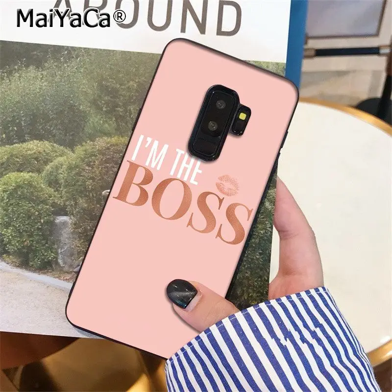 A14 Мягкий чехол для телефона MaiYaCa Girl Boss Like A Boss из ТПУ для samsung S9 S9 plus S5 S6 S6edge S6plus S7 S7edge S8 S8plus - Цвет: A14