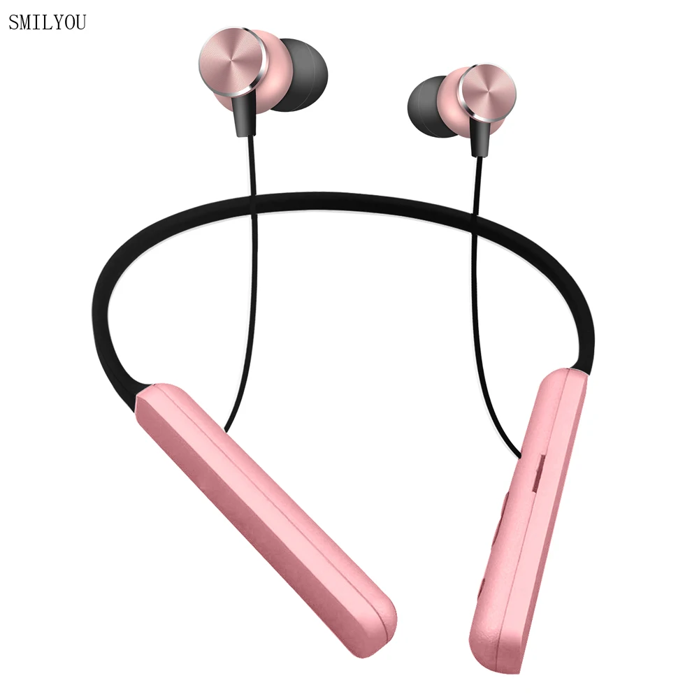Роскошные bluetooth наушники SMILYOU T18 беспроводные Спортивная гарнитура с басами и