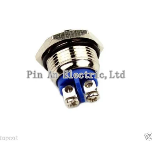 16 мм антивандальный мгновенный металлический кнопочный переключатель из