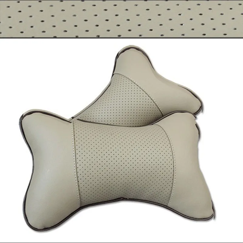 Подголовник для автомобиля из искусственной кожи 2 шт. массажер шеи подушка