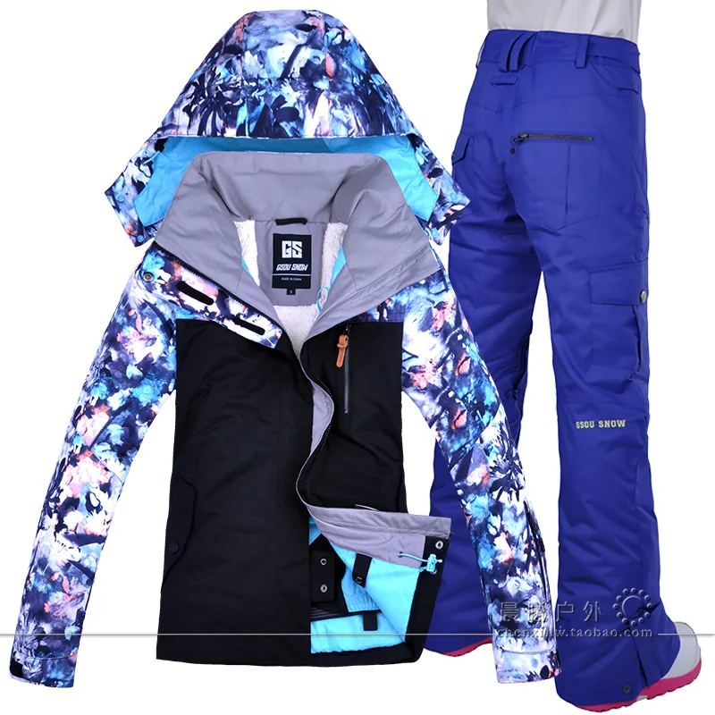 Пальто лыжное Gsou водонепроницаемое двойное для лыж зимы |