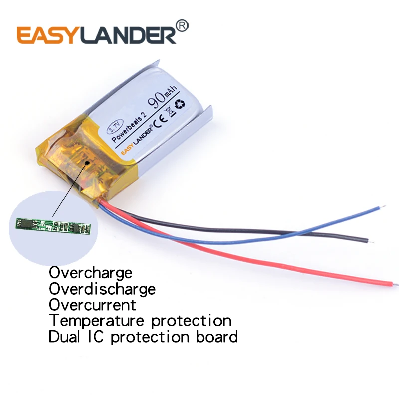 Easylander Замена 3,7 v 90mAh перезаряжаемая батарея для Powerbeats 2 Powerbeats2 2,0 Powerbeats3 bluetooth гарнитура