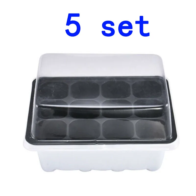Nursery Greenhouse Tomatoes Peppers 5 Sets Seedling Tray Bonsai 12 Cell Plant Germination Starting Propagation | Дом и сад