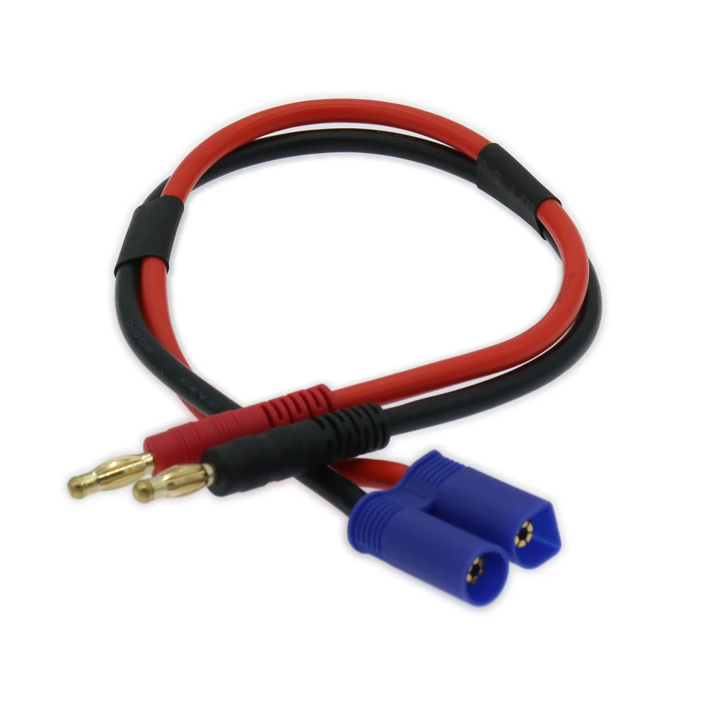 RCAWD 1x300 мм штекер EC5 и 24K позолоченный Силиконовый кабель 12awg для зарядного