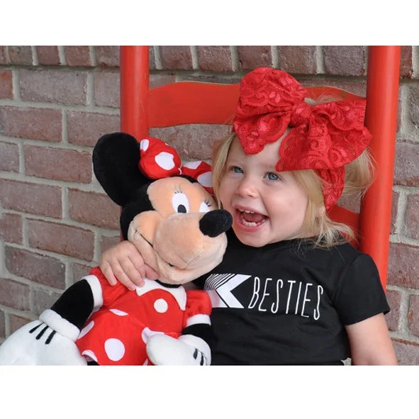 Розничная продажа Симпатичные повязки для маленьких девочек с большим бантом