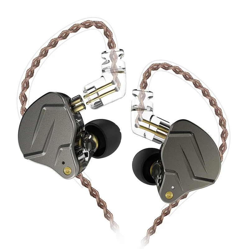 Gray no mic KZ ZSN PRO 1BA+ 1DD гибридные наушники в ухо DJ монитор бег спортивные наушники HIFI гарнитура вкладыши CCA C10 ZS10 AS10 AS06 KZ ZSN - Цвет: Gray no mic