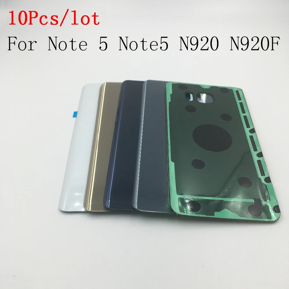 10 шт. Note5 сзади Батарея Корпус двери Замена для samsung Galaxy Note 5 N920 Стекло Чехлы синий