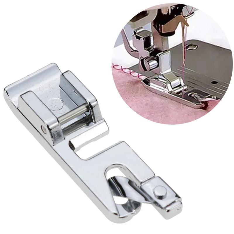 

1Pcs Rolled Crimping Sewing Machine Foot Curling Hem Brothers Presser Walking Foot for Home Sewing Machine Parts