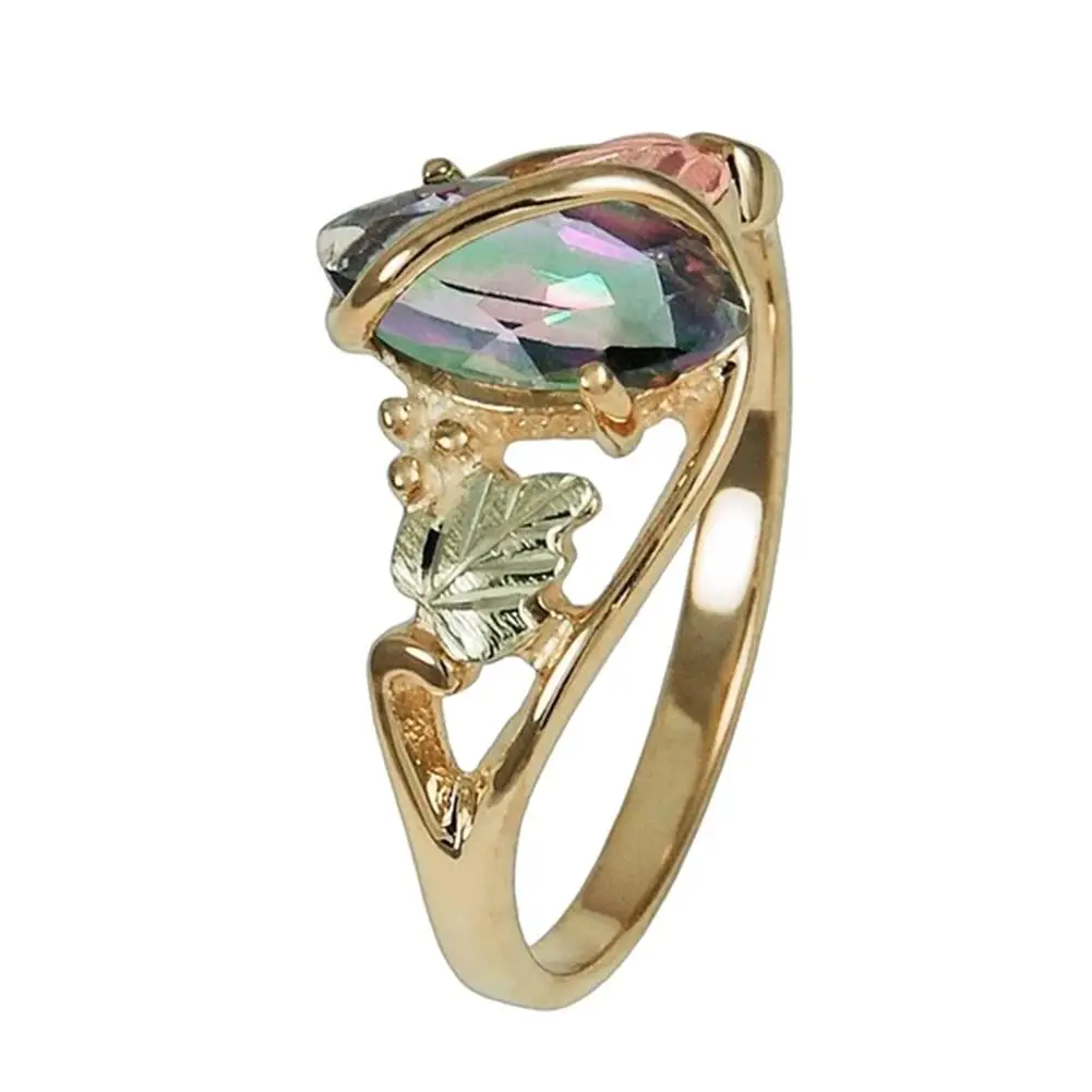 Женское кольцо на палец с цветными листьями уникальное для вечеринки 2019|Кольца| |