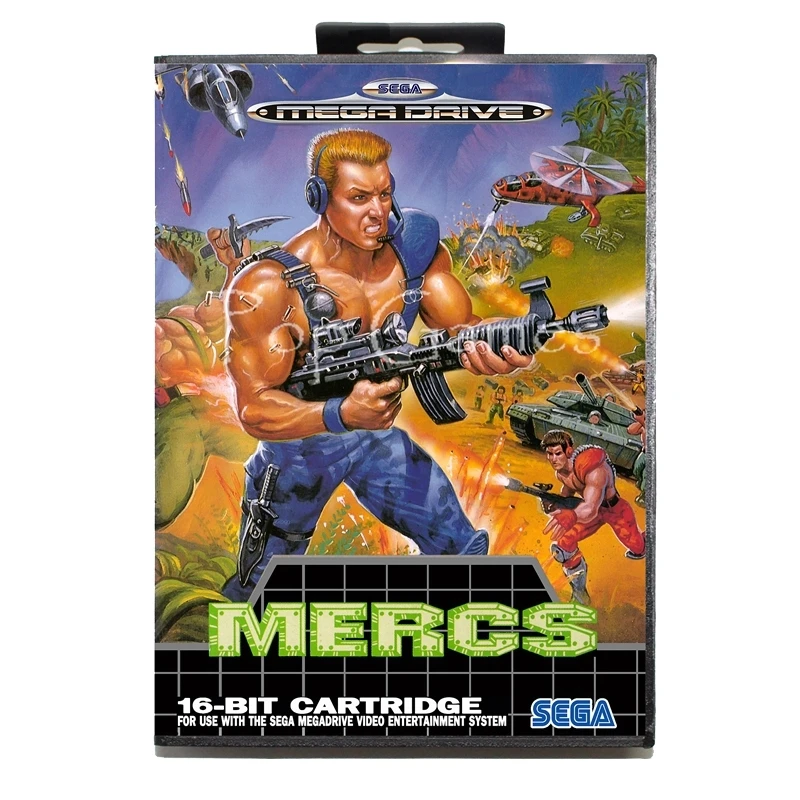 Mercs стикер 2 с коробкой для 16 бит Sega MD игровая карта Mega Drive Genesis видео