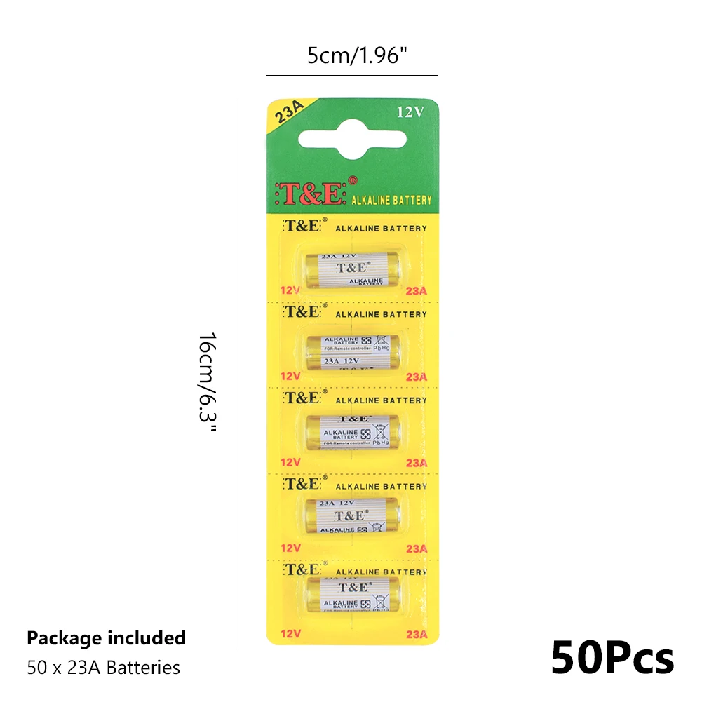 Сменные щелочные батареи 5x23A 12 В 23AE MS21 A23 V23GA для пульта дистанционного управления