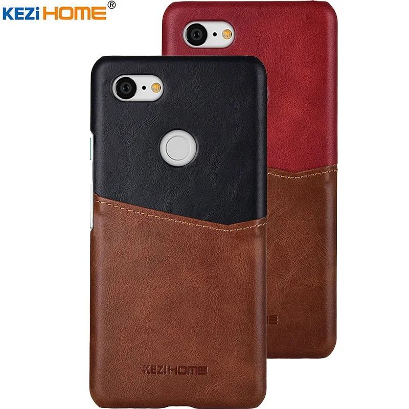 Чехол KEZiHOME для Google Pixel 3 XL из натуральной кожи Жесткий Pixel3 3XL с карманом