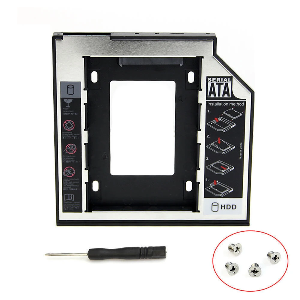 Универсальный SATA 2nd HDD SSD жесткий диск Caddy 9 5 мм для CD/DVD-ROM Оптический отсек Лидер