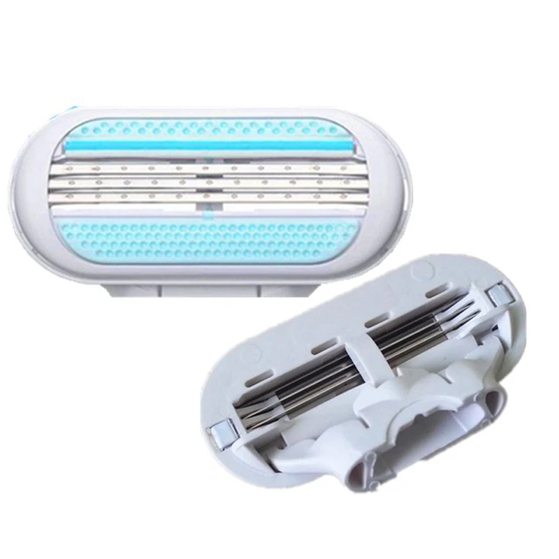 Трехслойные женские лезвия для бритья волос, удаления волос и заботы о коже.