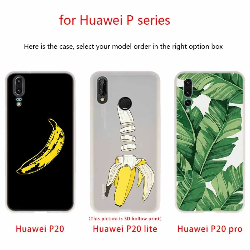 Чехол для телефона с тропическим рисунком банановых листьев Huawei P40 P9 P10 P20 P30 Lite