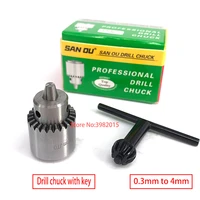 edm spanner drill chuck with key 0 30 to 4 0mm san ou type for edm drilling electrode machine tools and portable tools