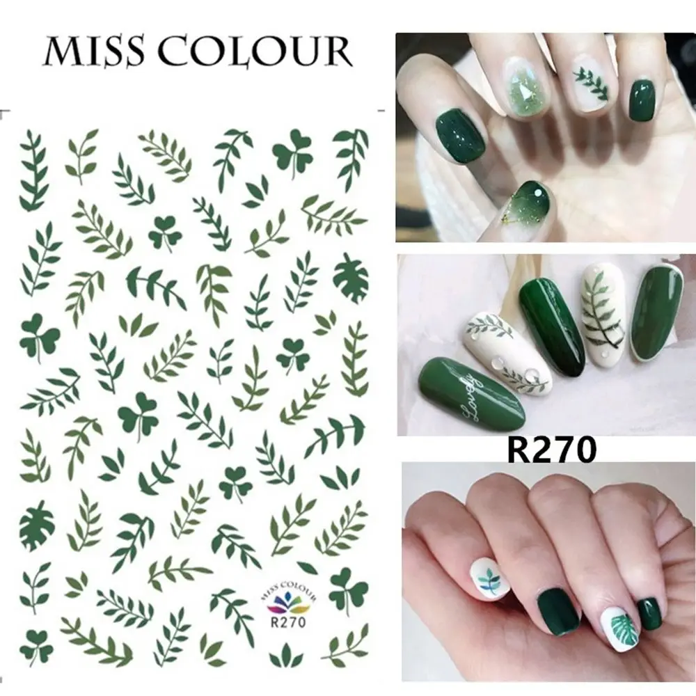 3D черный слайдер для ногтей России письмо Стикеры летние Фламинго наклейки Клей