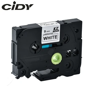 Ламинированная клейкая лента CIDY TZ221 TZ 221 TZe221 TZe 221, фотоэтикетки P Touch черного и белого цвета, совместима с Brother