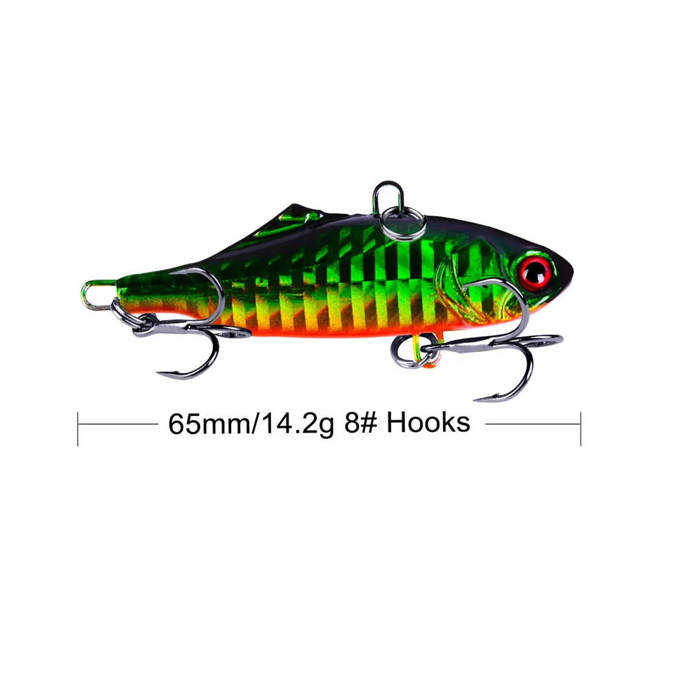 

1Pcs 6cm 14g Winter Fishing Lures Plastic VIB Hard Bait Lead Inside Vibration Fishing Tackle Wobbler Lure