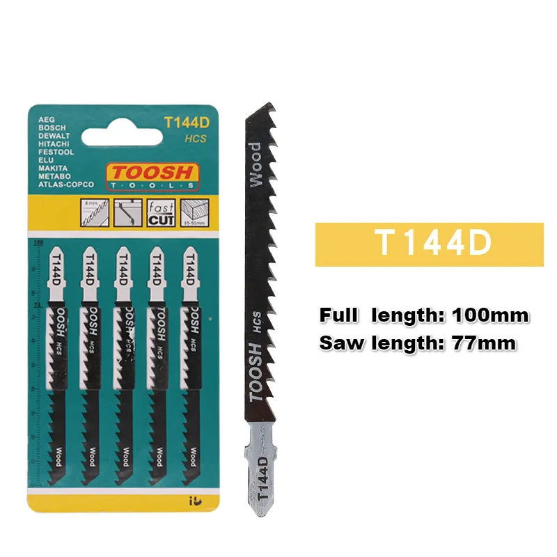5pcs T144D 5 шт. лобзиков, режущий станок по дереву, пильный диск T111C T111D T144D T244D T344D T118A T127D T101B для Bosch Dewalt Hitachi Makita Festool - Цвет: 5pcs T144D