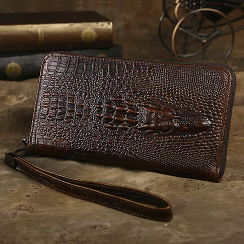 Мужской кошелек клатч из натуральной кожи с отделением для монет|purse bag|leather men's