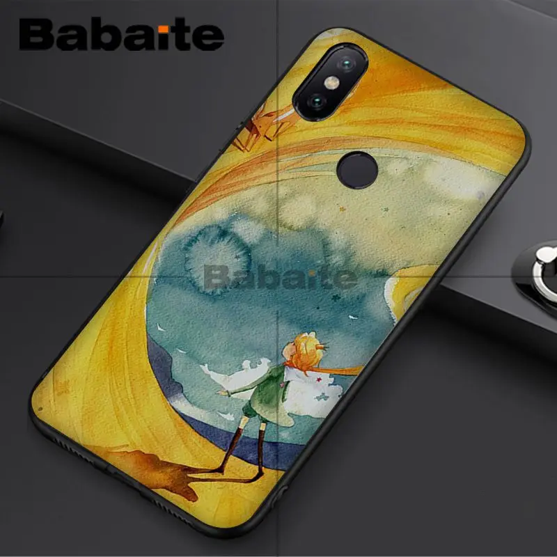 Babaite Маленький принц и лиса черный сотовый Чехол для телефона для redmi 5plus 5A 6pro 4X note5A note4x note6pro 6A Чехол для мобильного телефона