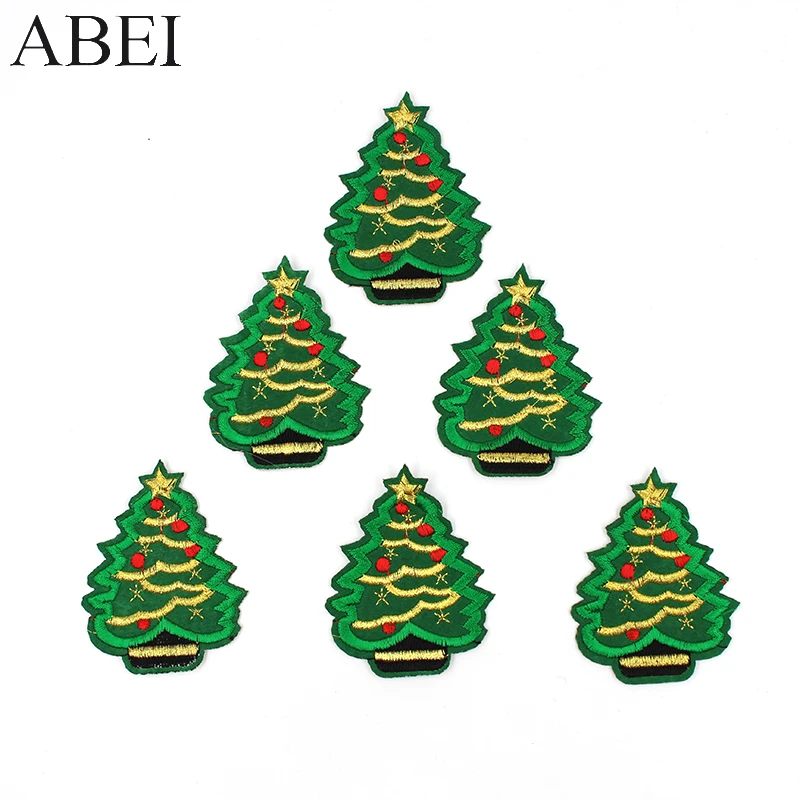 

10 шт./лот наклейки на рождественскую елку «сделай сам» для одежды, сумок, шляп, термоклейкая аппликация для пальто, джинсов, мешков, швейная а...