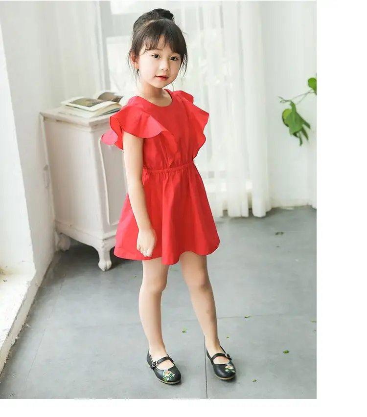 2017 летнее платье Новинка Повседневная хлопковая детская одежда для девочек