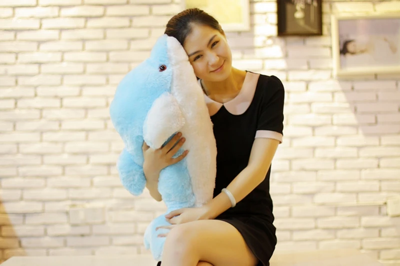 2016 Горячая Распродажа 70 см LED Сияющий Дельфин разноцветные плюшевые игрушки