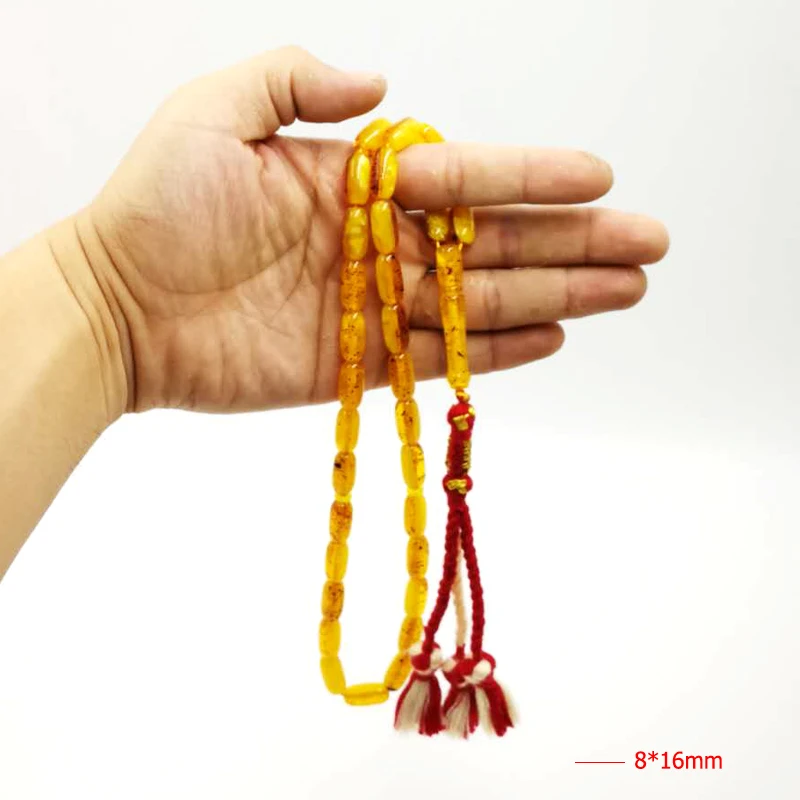 Роскошный мужской браслет Tasbih Рамадан Карим амберс цветные четки в