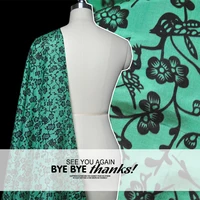 leolin green with black birds peach silk thin cotton shirt spring summer dress fabric microlens 1 meter