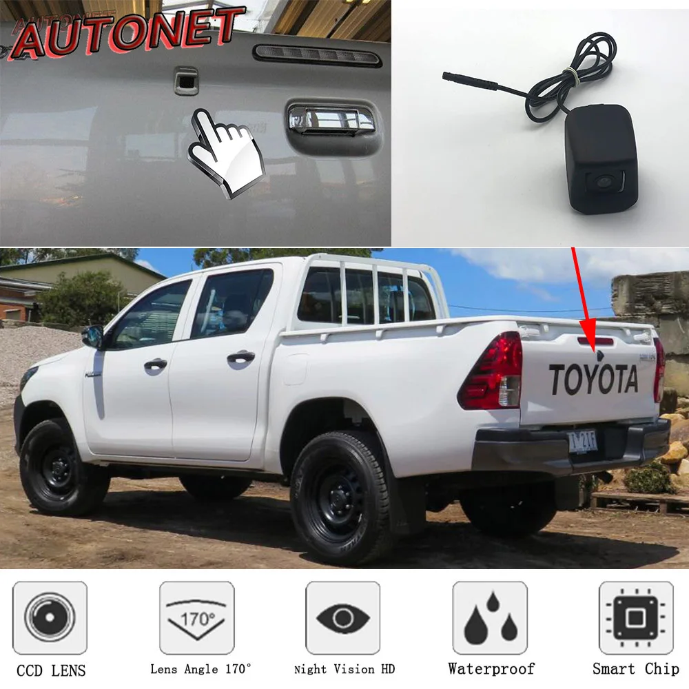 Камера заднего вида AUTONET для Toyota Hilux AN 2004 ~ 2019 с ночным видением водонепроницаемая
