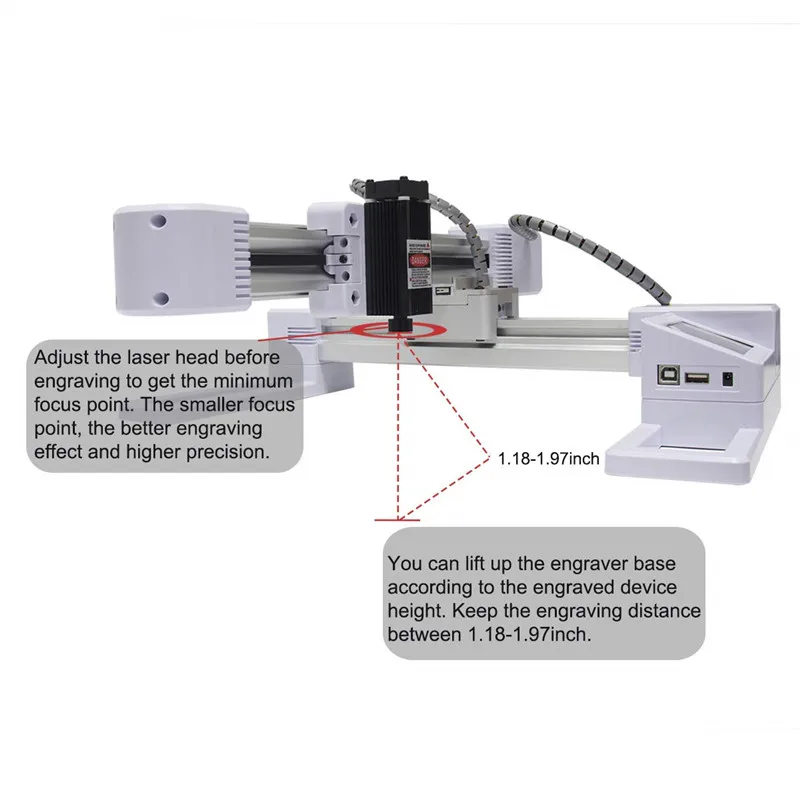10W Off-line USB Laser Engraving Machine 10000mW Mini Desktop Engraver Printer with Carver Size 155x175mm For Wood Paper | Инструменты