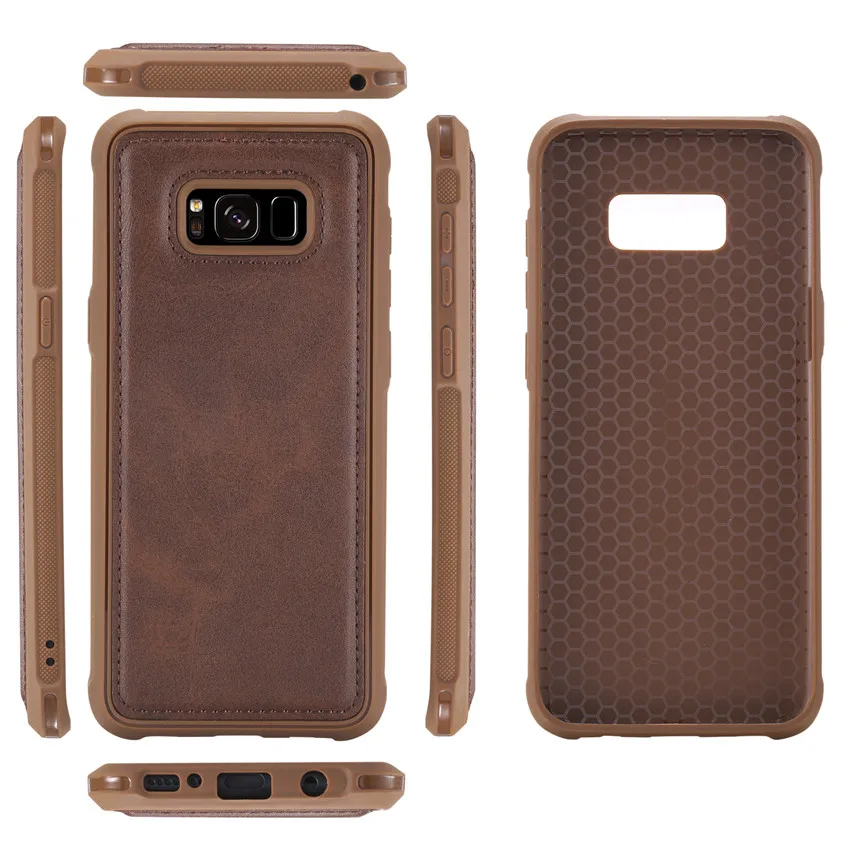 Мягкий силиконовый чехол S8 для Samsung Galaxy s9 Plus роскошный кожаный магнитный
