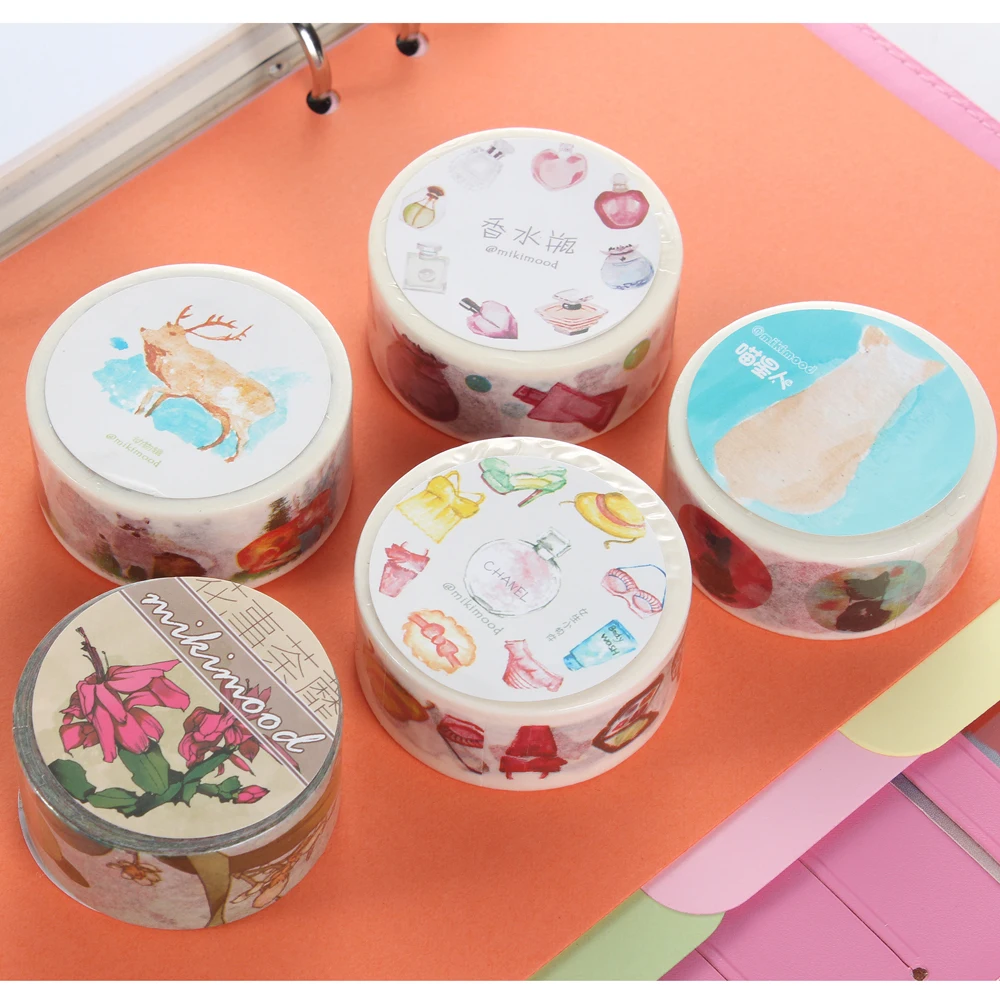 2016 Милая офисная декоративная клейкая бумажная лента мультяшная ученическая