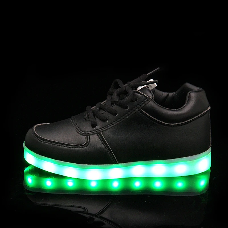 Новинка осени 2016 обувь с зарядным устройством USB детская кожаная для мальчиков