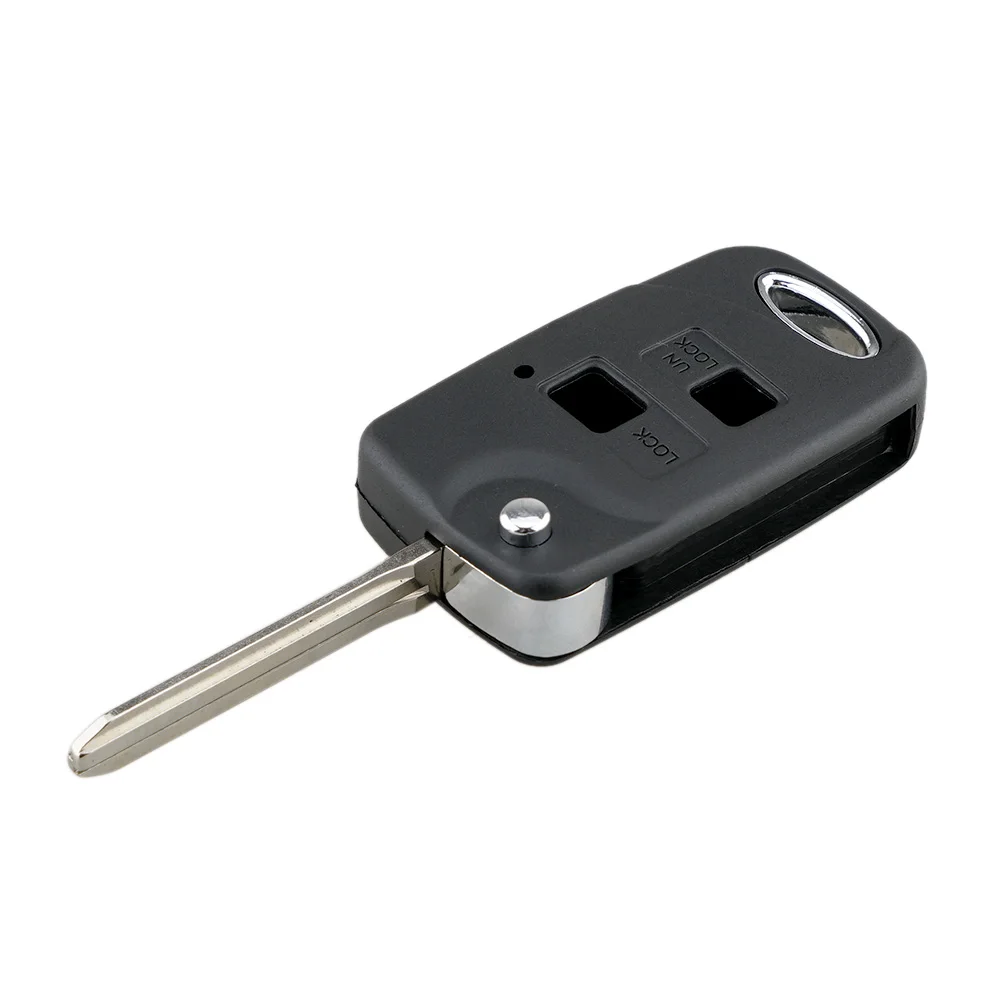 BHKEY 2 кнопки TOY43 нерезанное лезвие дистанционного ключа оболочки для Toyota Yaris Carina Corolla Avensis складной стиль ключа автомобиля чехол
