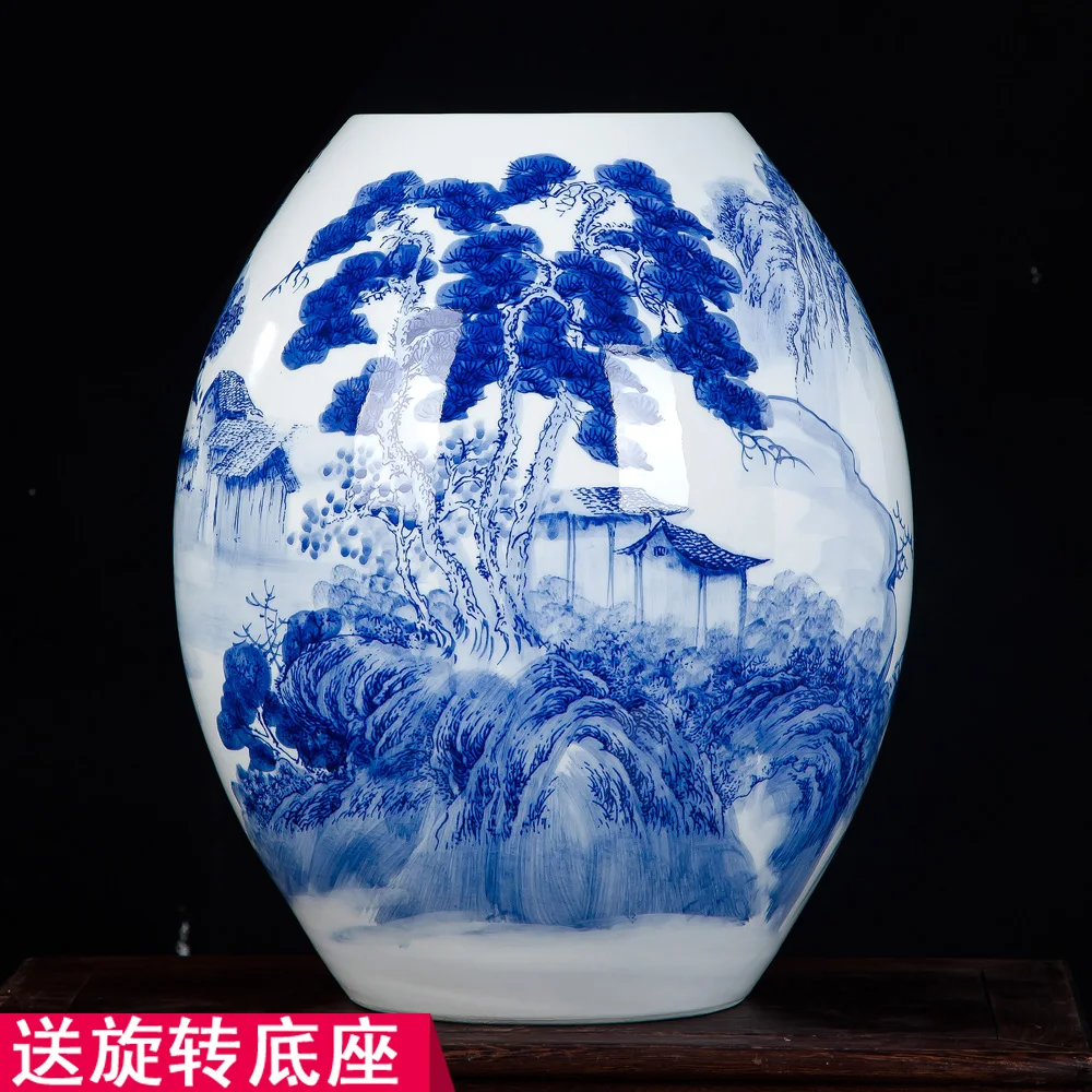 Керамика Jingdezhen Fang Chunhui знаменитая подглазурная роспись сине белая ваза картина