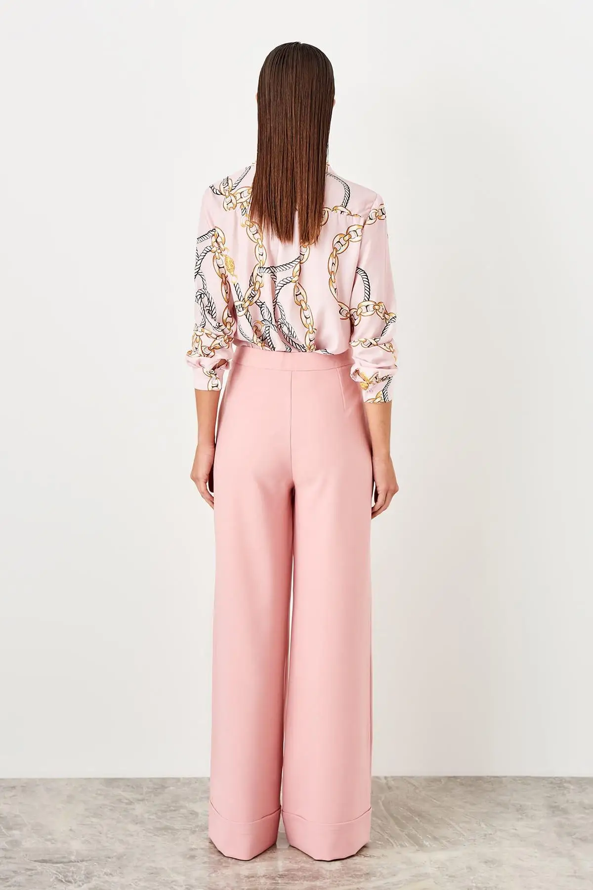 Trendyol розовые испанские расклешенные брюки TWOSS19ST0179|Брюки| |