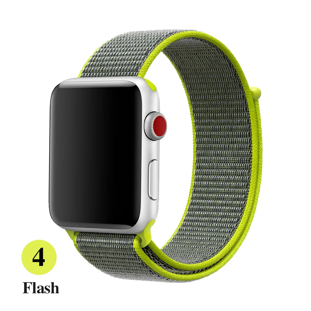 Подходит для Apple ремешок 4 3 2 1 iwatch 42 мм 38 часы браслеты 44 40 нейлоновый дышащий whatchband