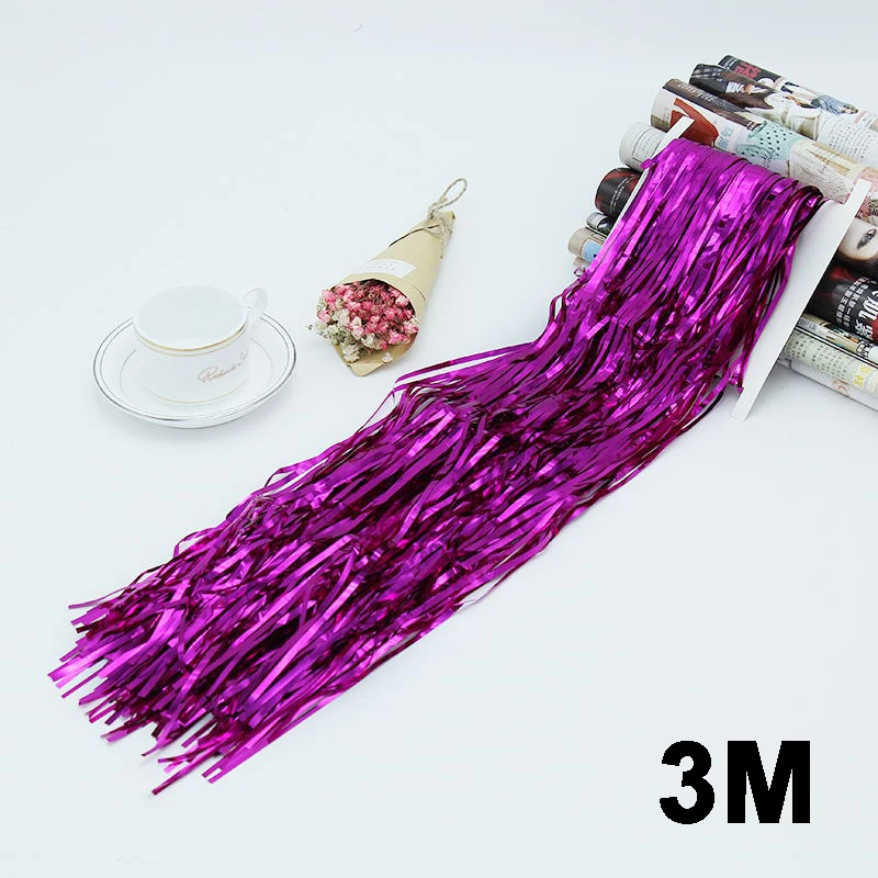 3M-Rose Red Вечерние свадебные декорации, 2 м, 3 м, Золотая занавеска с блестками, свадебные декорации, фото занавески, праздничные шторы для украшения дня рождения - Цвет: 3M-Rose Red