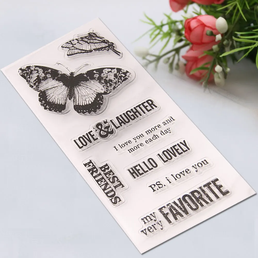 Прозрачный прозрачный силиконовый штамп печать DIY Скрапбукинг Фотоальбом