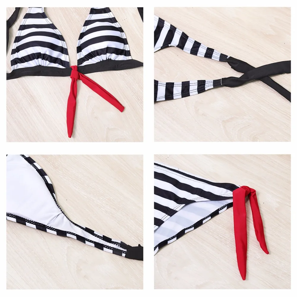 2018 бикини с лямкой на шее женский купальник ретро купальники Женский бразильский